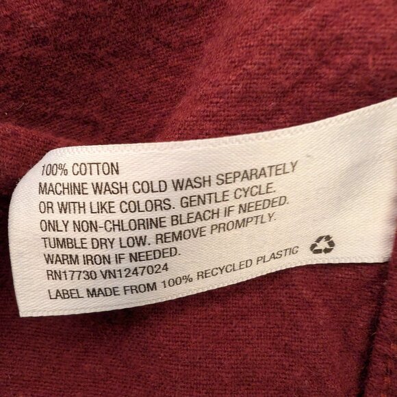 Goodfellow HEAVY Flannel Button Down Shirt Size Med - Picture 8 of 10